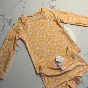 Cat & Jack 4T 2pc floral rash guard swim set